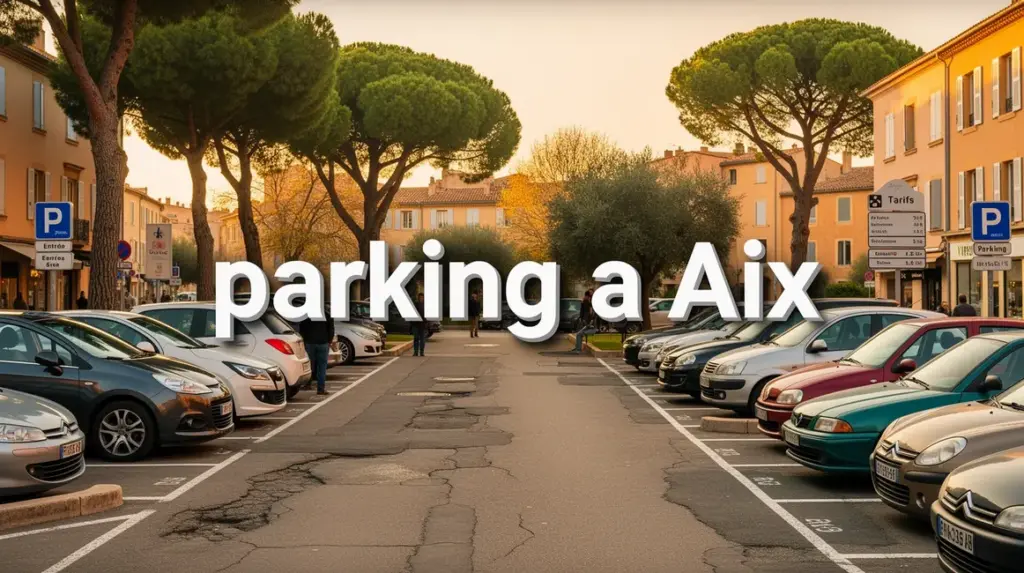 visuel parking Aix urbain moderne avec panneaux