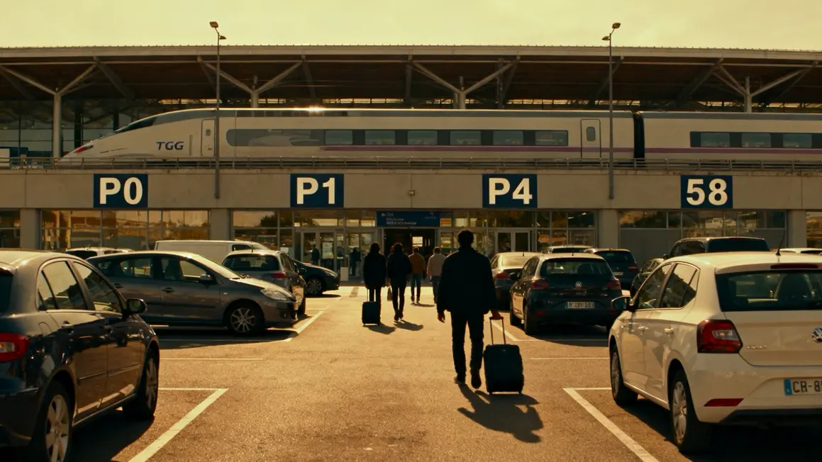 Parkings P0 P1 P4 P8 devant gare Aix TGV