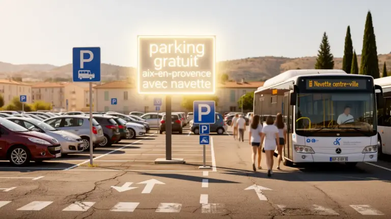 parking gratuit aix-en-provence avec navette silhouettes bus