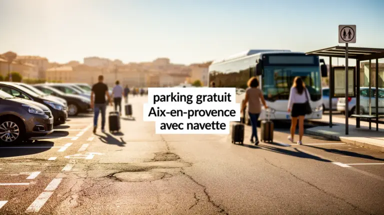Zone de stationnement parking gratuit Aix-en-Provence navette