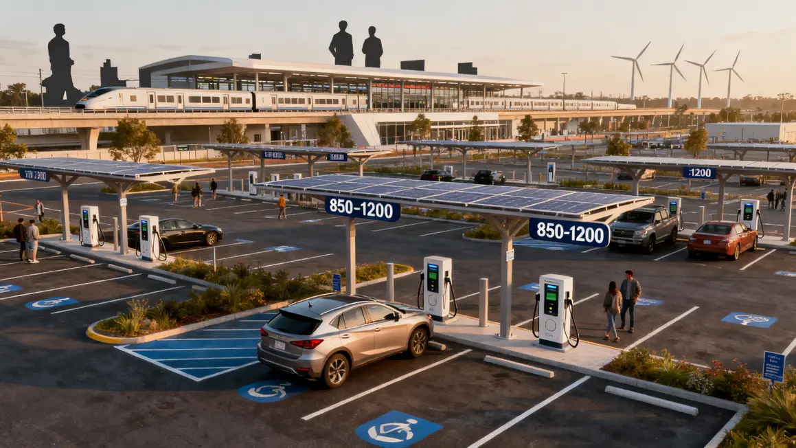 Parking P13 et innovations energie Gare Aix TGV