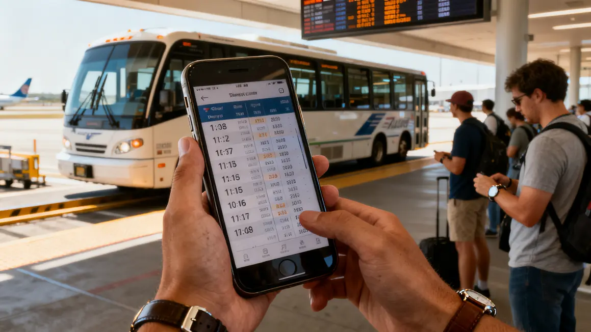 planning horaires smartphone navette aeroport passagers