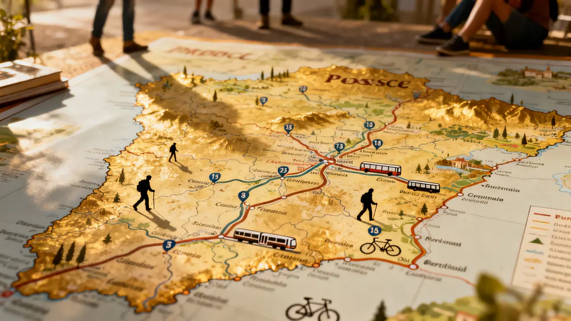 Carte Provence sans voiture villes accessibles train bus vélo