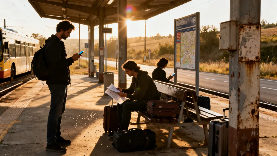 Gare bus Provence sans voiture voyageurs organisation