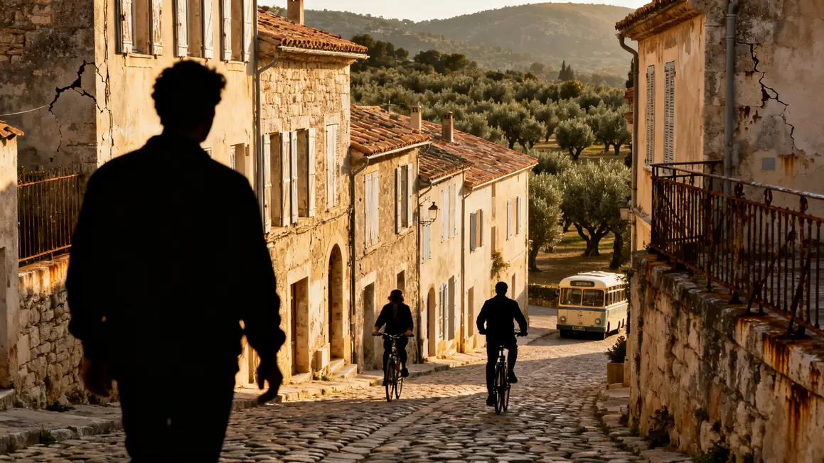 Rues piétonnes Provence sans voiture vélo bus ambiance calme