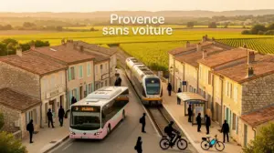 Provence sans voiture ville bus train vélo électrique voyageurs