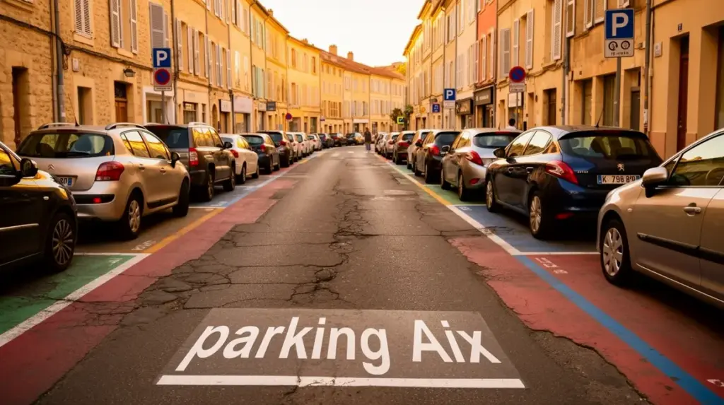 Vue urbaine parking Aix-en-Provence zones centre