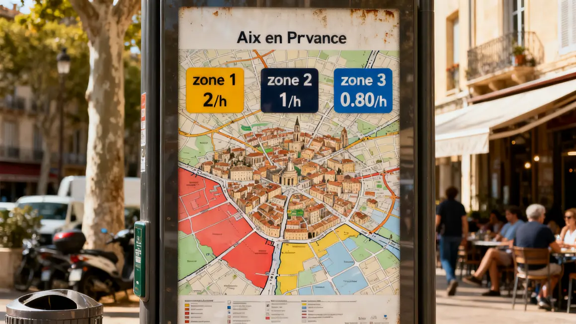 plan zones tarif stationnement aix