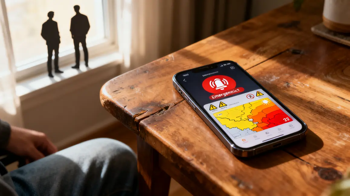 Téléphone notification sirène carte météo Provence alertes