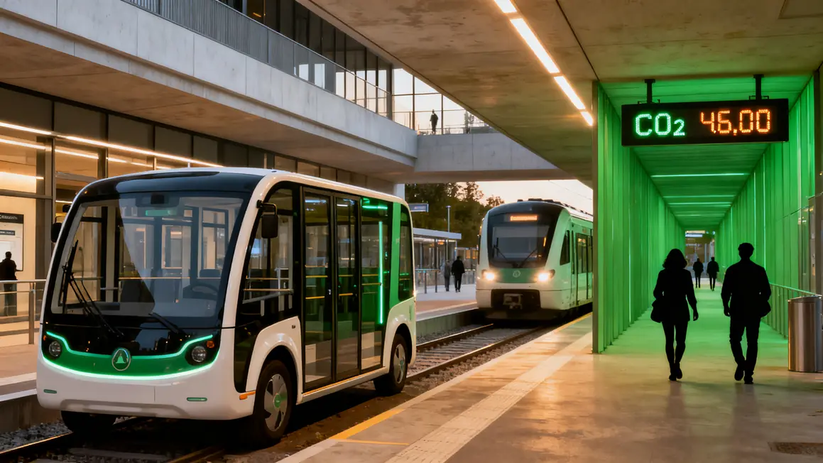 navette electrique gare train couloir vert reduction CO2 aix marseille