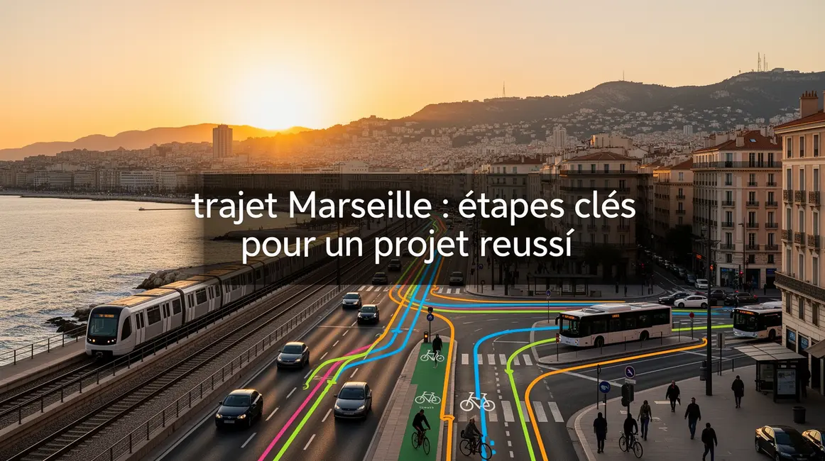 Vue panoramique Marseille modes de transport