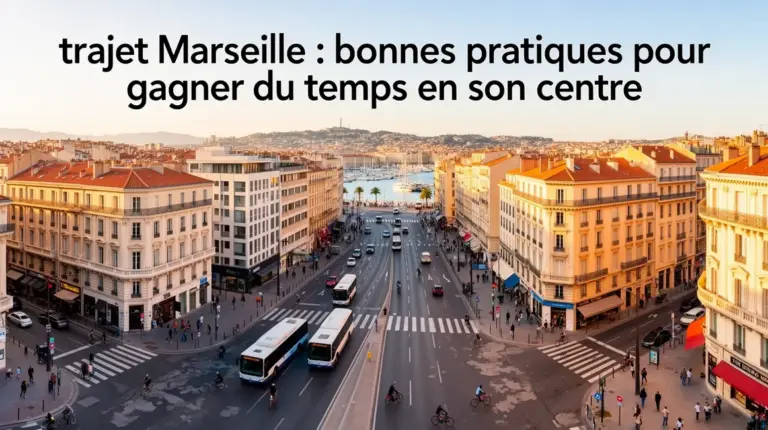 Vue panoramique trajet Marseille axes principaux