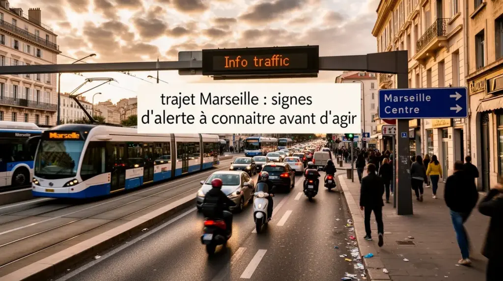 grand axe routier Marseille avec signes d alerte et transports