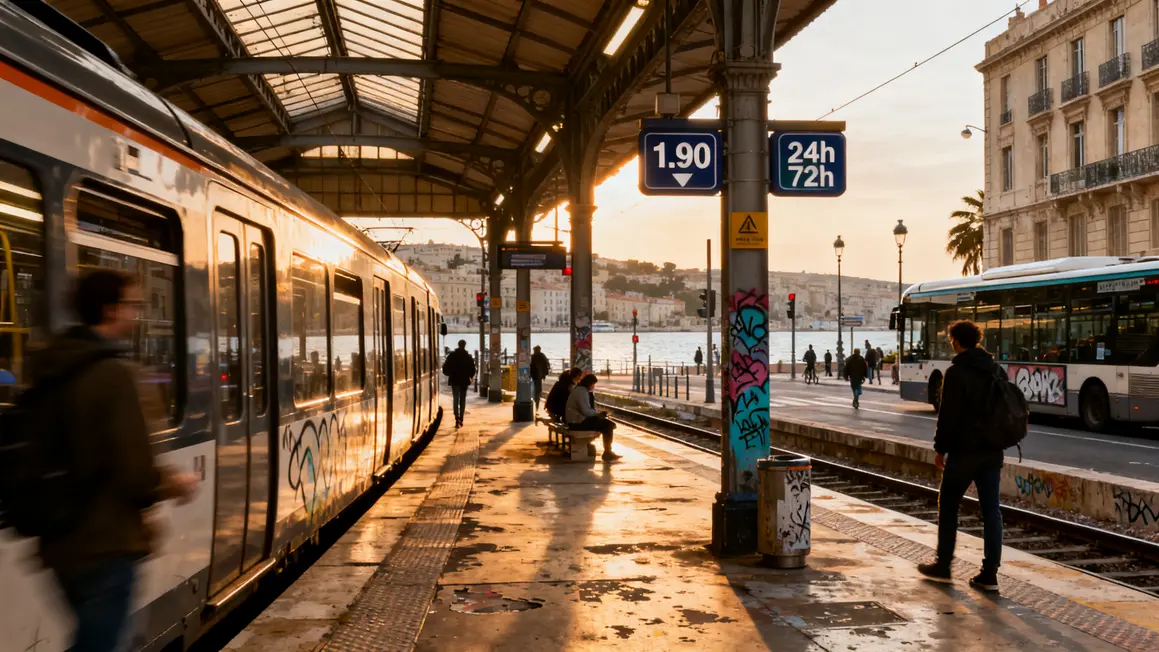 trajet Marseille métro tram bus ticket pass