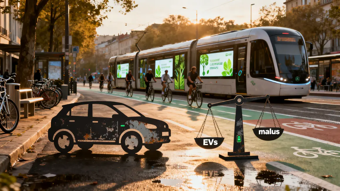 Bonus malus voiture métro automatique pistes cyclables Marseille