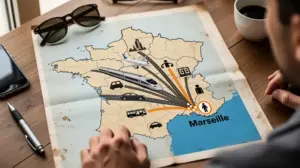 carte routiere de france avec moyens de transport vers marseille