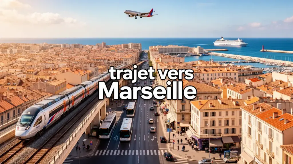 Vue des transports convergeant vers Marseille