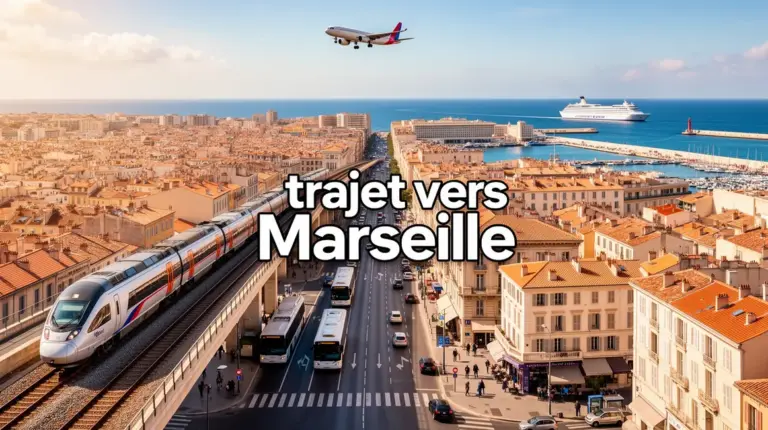 Vue des transports convergeant vers Marseille