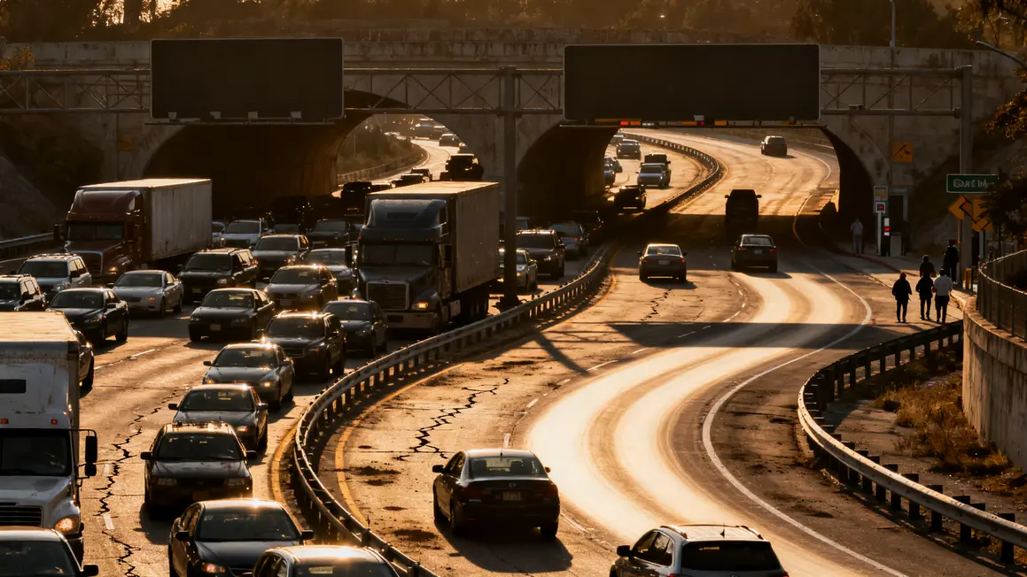 Echangeur saturé Marseille embouteillage