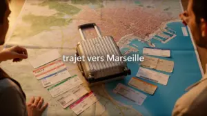trajet vers Marseille vue aérienne transport budget