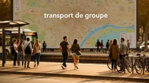 groupes transport de groupe attendent bus train velo Aix Marseille