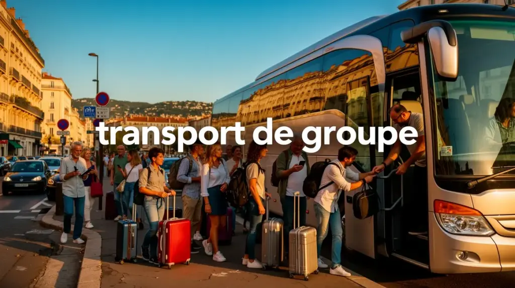 groupe embarquant autocar transport de groupe aix marseille
