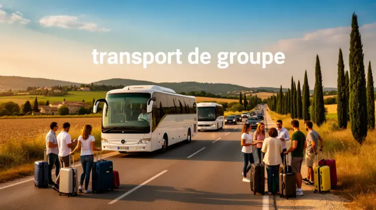 transport collectif Aix Marseille bus minibus paysage provençal