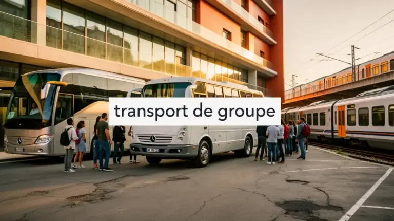 Scène autocar minibus train transport de groupe Aix Marseille