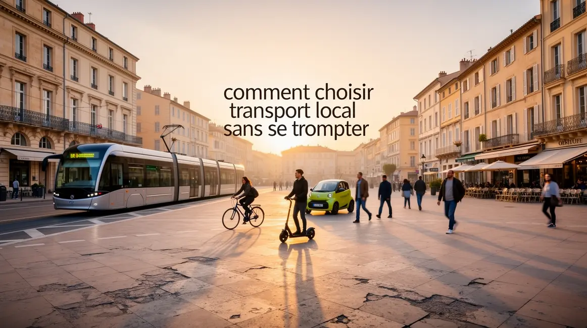 scène urbaine bus tram vélo Aix Marseille