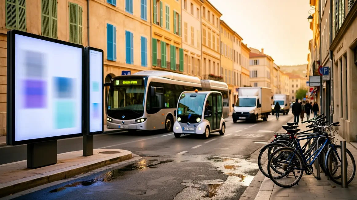 Moyens de transport local Aix Marseille urbain moderne