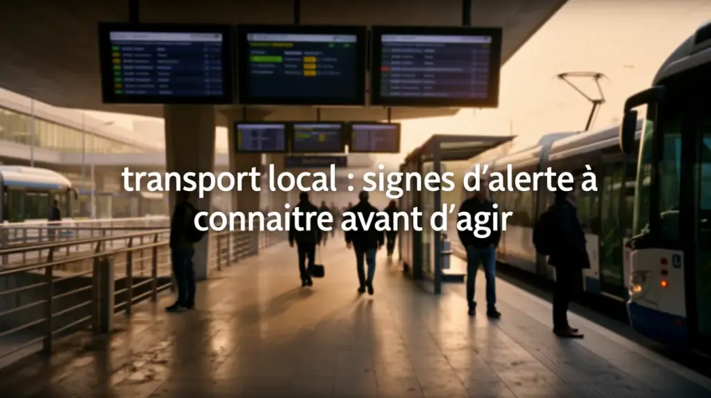 scene gare tram bus panneaux alerte transport local