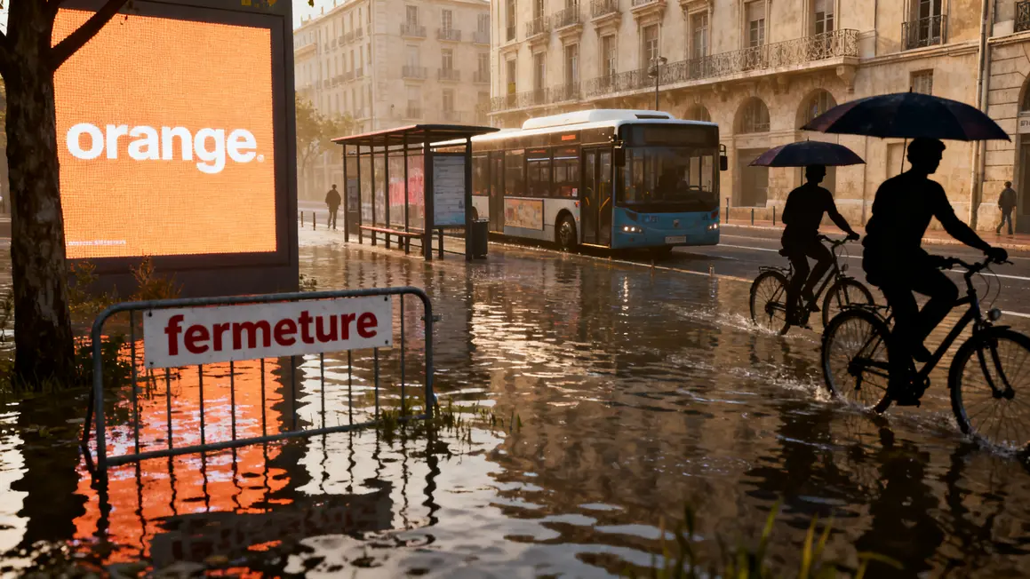 Route inondée bus arrêté alertes mobilité Marseille