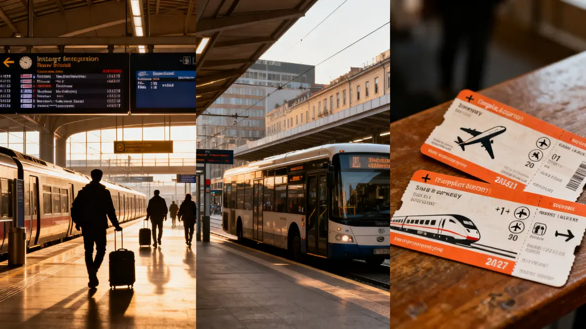 Différents types de correspondance gare aéroport : intégrée centre-ville navette