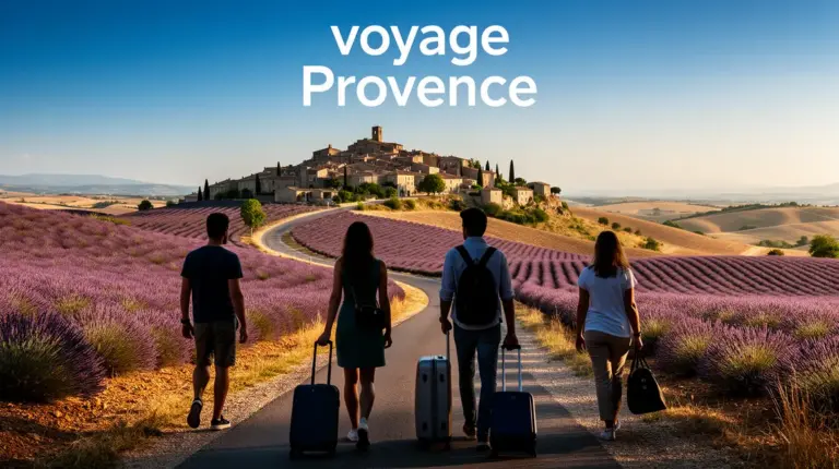 Vue panoramique Provence lavande villages routes voyage