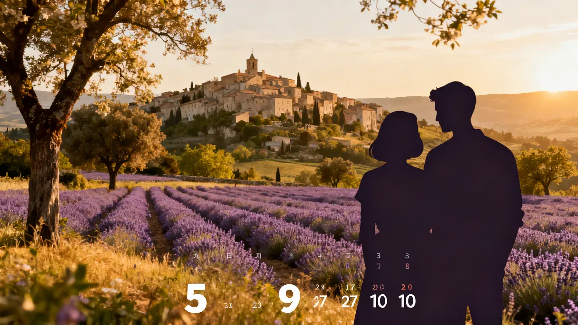 Printemps Provence lavande calendrier