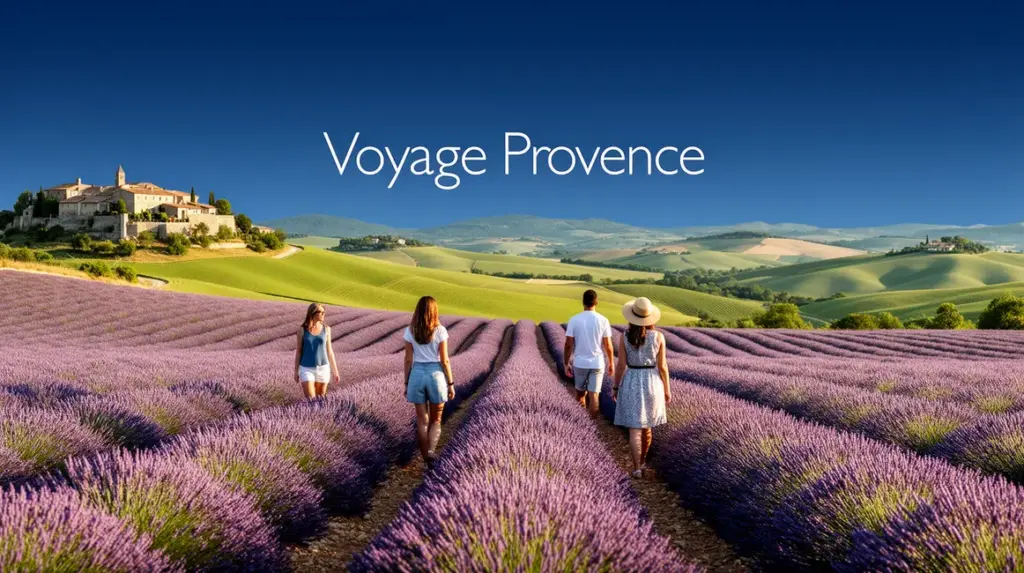 Vue panoramique lavandes villages perchés Provence