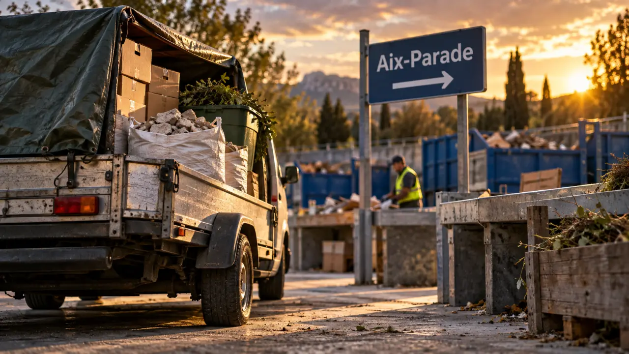 Déchèterie Aix en Provence La Parade : entrée et dépôts de déchets