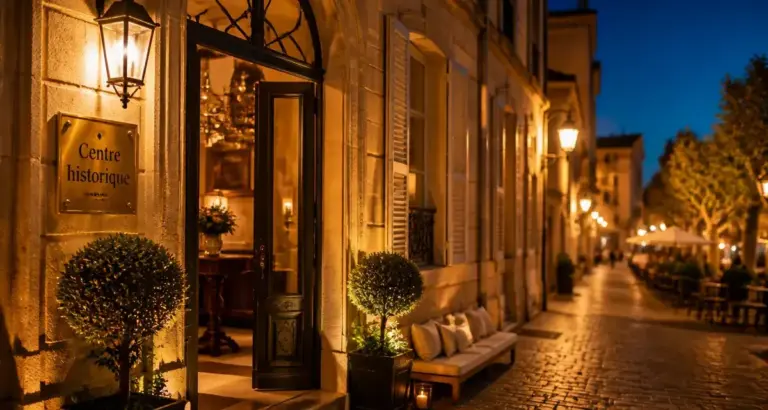 Hôtels Aix-en-Provence centre-ville : entrée d’hôtel dans le centre historique