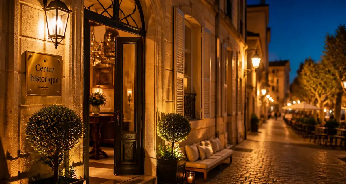 Hôtels Aix-en-Provence centre-ville : entrée d’hôtel dans le centre historique