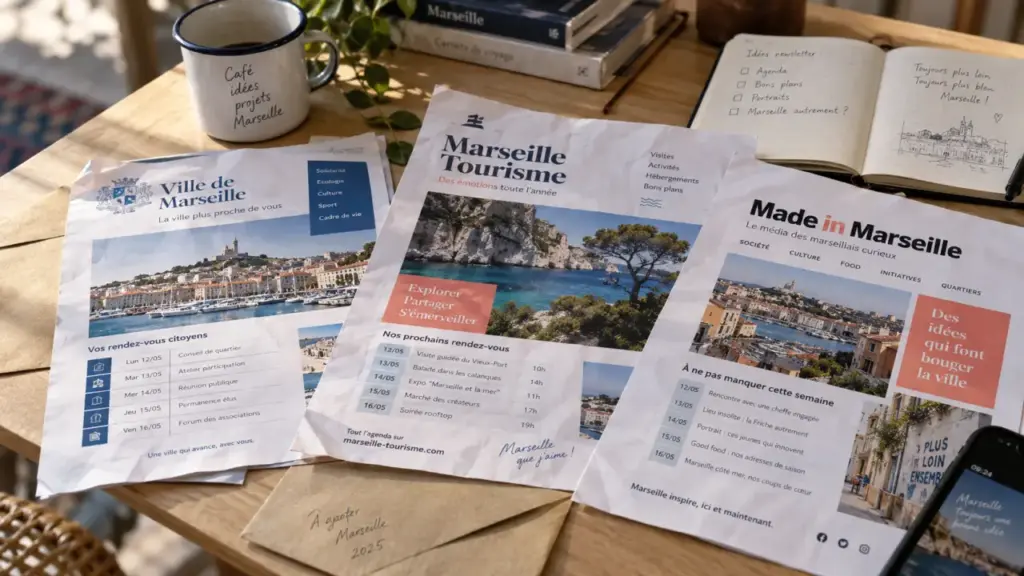Newsletter marseille : enveloppes et horaires pour actualité, sorties et vie locale