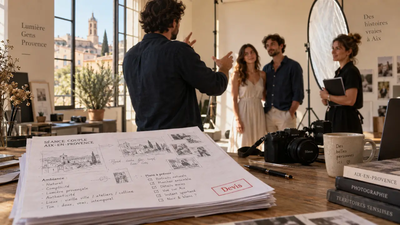 Photographe sur aix en provence en studio pour séance reportage