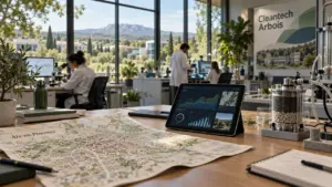 Technopole de l'environnement arbois méditerranée : bureau Cleantech et données environnementales