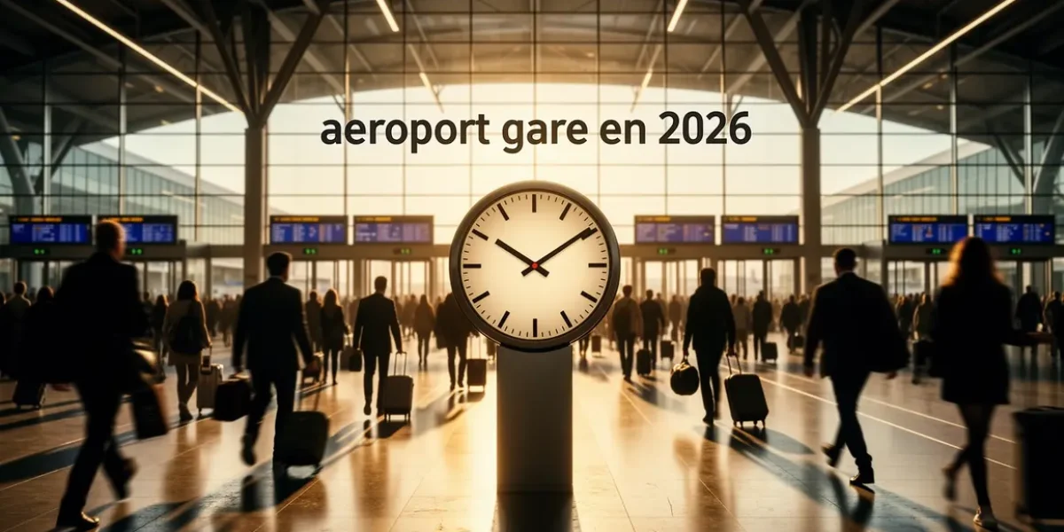 aeroport gare 2026 hall moderne foule bagages