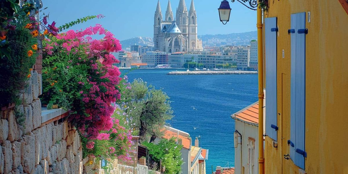 Image de Marseille avec emblème Notre-Dame-de-la-Garde