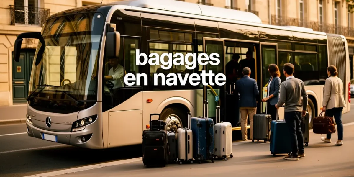 voyageurs chargent bagages navette urbaine