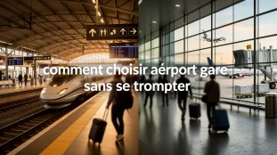 Panorama gare aéroport transport choix stratégique