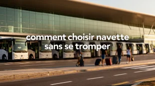 Navette aeroport terminal véhicules voyageurs