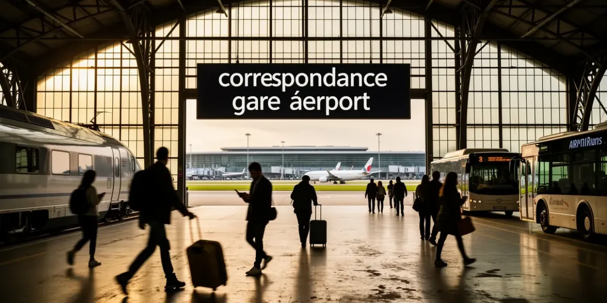 correspondance gare aeroport scene transports voyageurs