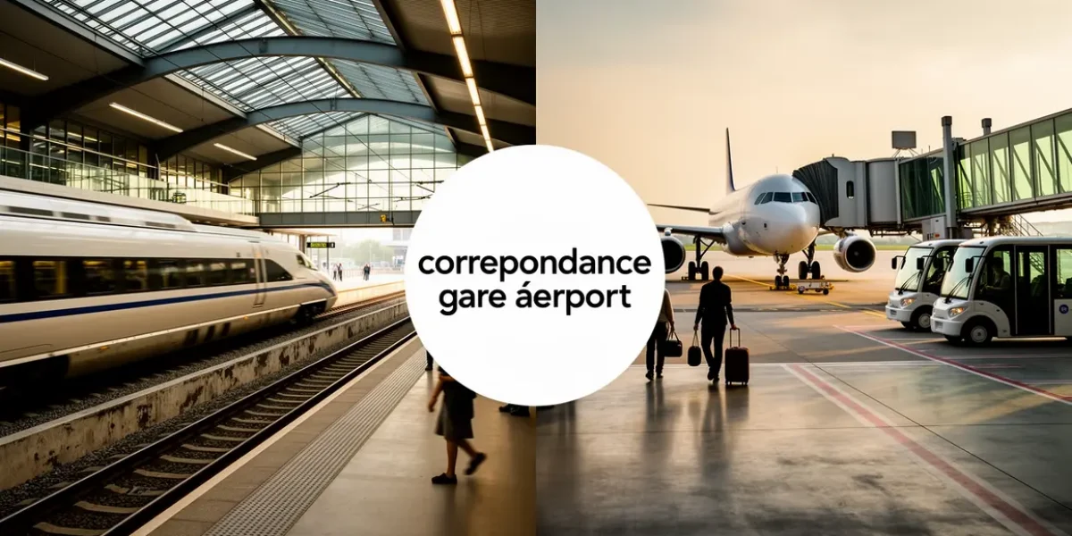 correspondance gare aeroport, rails, avions, navettes