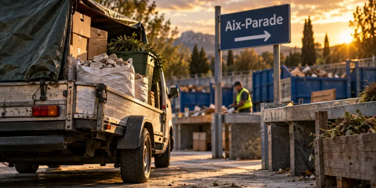 Déchèterie Aix en Provence La Parade : entrée et dépôts de déchets